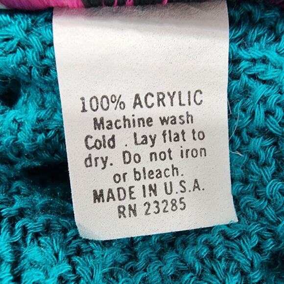 Vintage Adele Knitwear Sweater Womens M Blue Reversible V-Neck Bow Short Sleeves - Picture 5 of 8